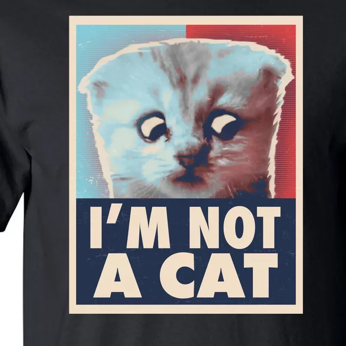 Funny Vintage I'm Not A Cat Zoom Lawyer Cat Meme Tall T-Shirt