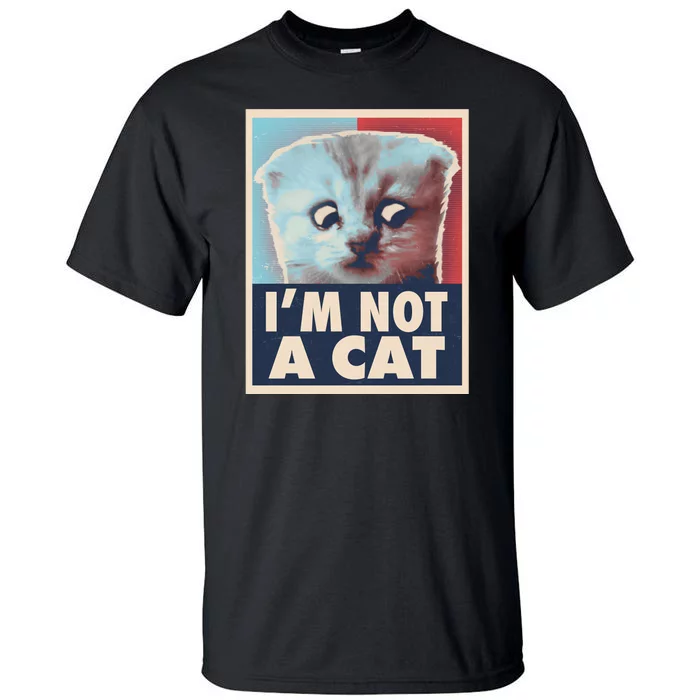 Funny Vintage I'm Not A Cat Zoom Lawyer Cat Meme Tall T-Shirt