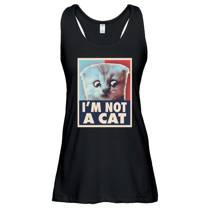 Funny Vintage I'm Not A Cat Zoom Lawyer Cat Meme Ladies Essential Flowy Tank