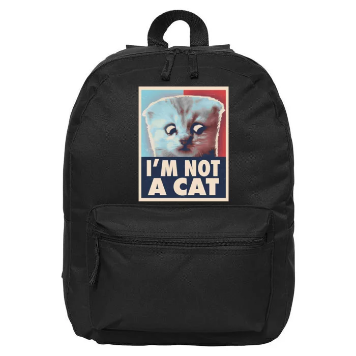 Funny Vintage I'm Not A Cat Zoom Lawyer Cat Meme 16 in Basic Backpack