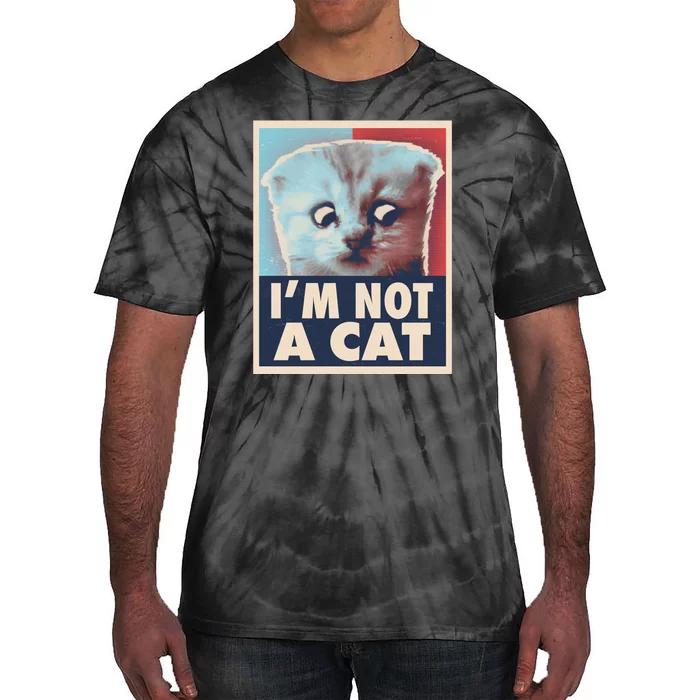 Funny Vintage I'm Not A Cat Zoom Lawyer Cat Meme Tie-Dye T-Shirt