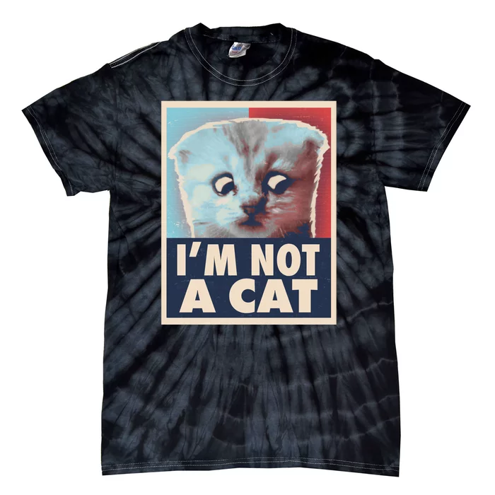 Funny Vintage I'm Not A Cat Zoom Lawyer Cat Meme Tie-Dye T-Shirt