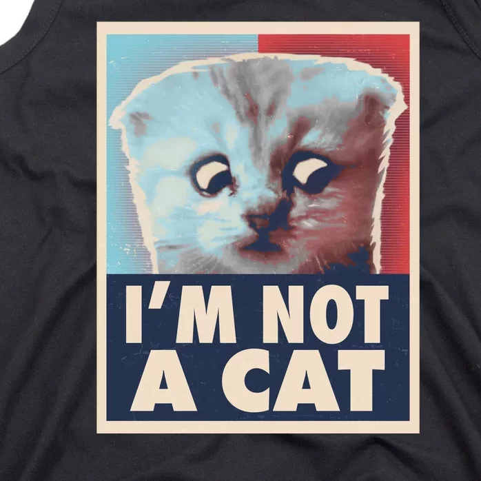 Funny Vintage I'm Not A Cat Zoom Lawyer Cat Meme Tank Top