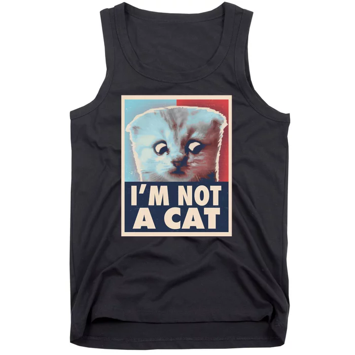 Funny Vintage I'm Not A Cat Zoom Lawyer Cat Meme Tank Top