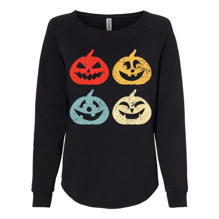 Funny Vintage Jack O Lanterns Pumkin Womens California Wash Sweatshirt