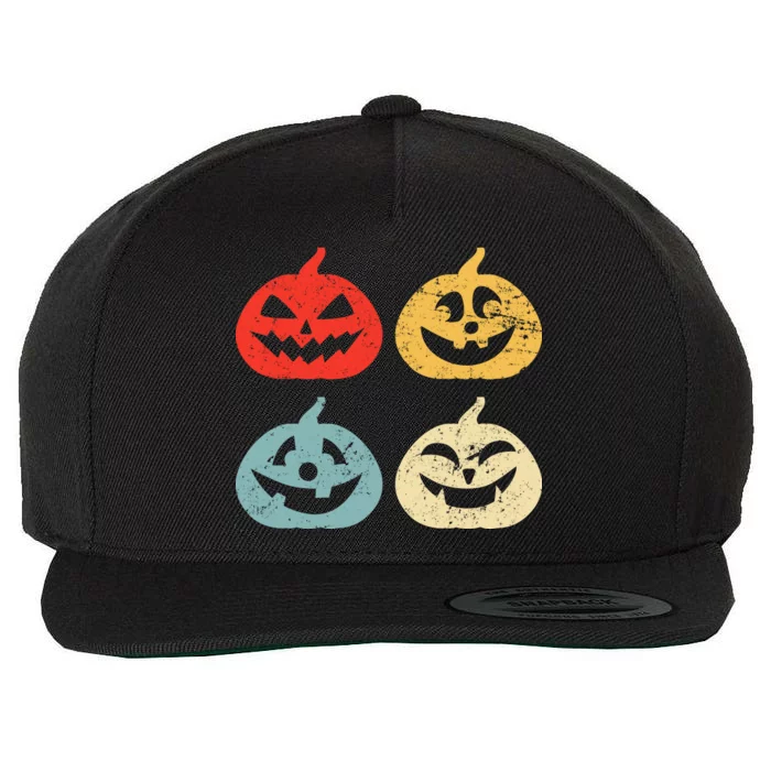 Funny Vintage Jack O Lanterns Pumkin Wool Snapback Cap