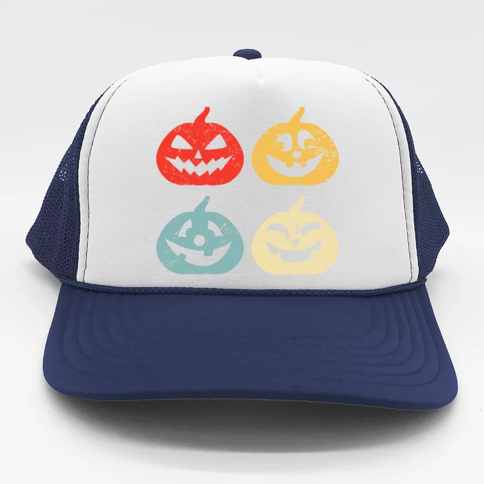 Funny Vintage Jack O Lanterns Pumkin Trucker Hat