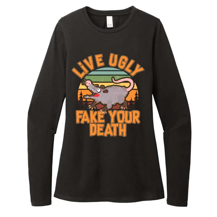 Funny Vintage Live Ugly Fake Your Death Womens CVC Long Sleeve Shirt