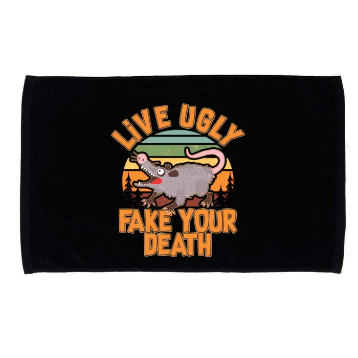 Funny Vintage Live Ugly Fake Your Death Microfiber Hand Towel