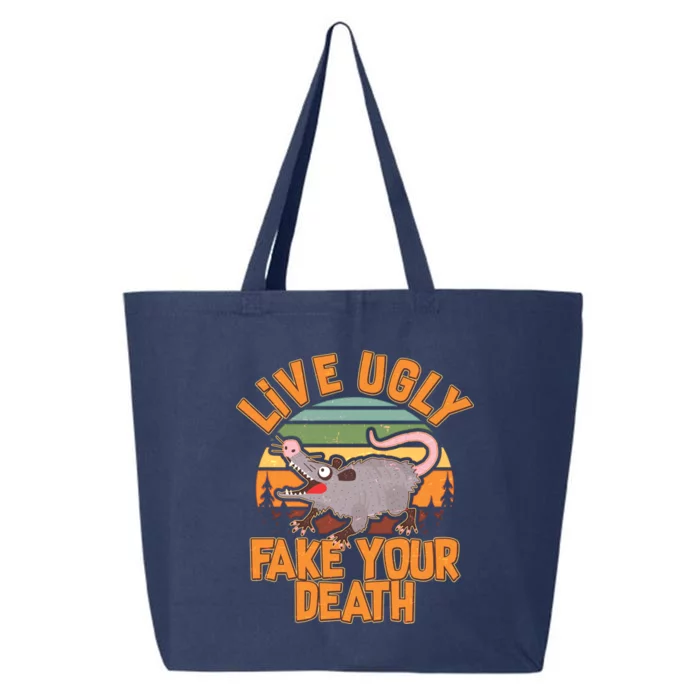 Funny Vintage Live Ugly Fake Your Death 25L Jumbo Tote