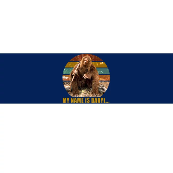 Funny Vintage My Name is Daryl Big Foot Bumper Sticker