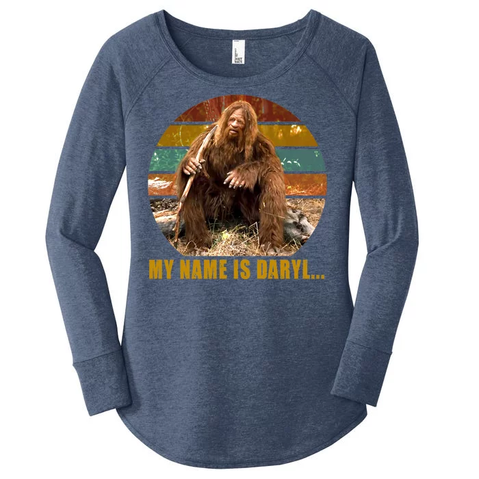 Funny Vintage My Name is Daryl Big Foot Women's Perfect Tri Tunic Long Sleeve Shirt