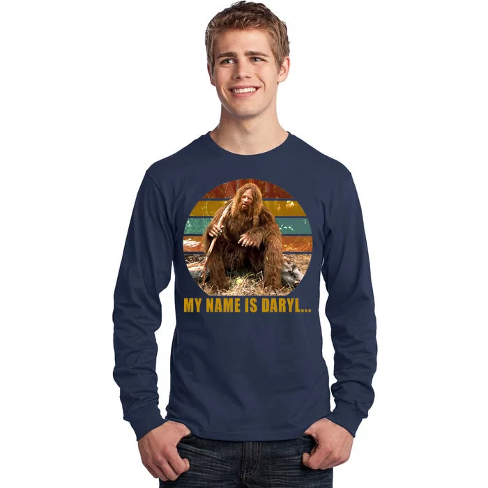 Funny Vintage My Name is Daryl Big Foot Tall Long Sleeve T-Shirt