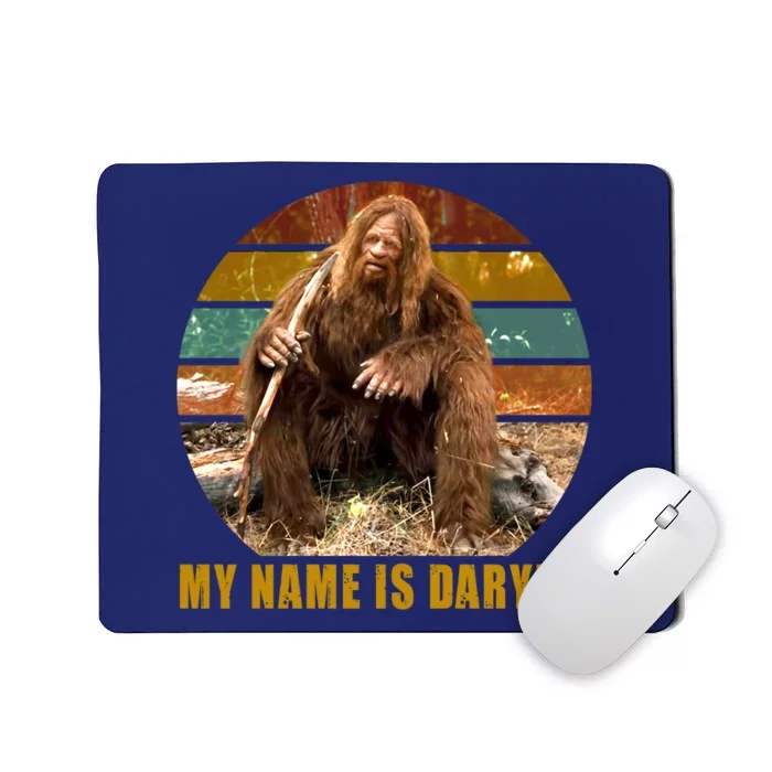 Funny Vintage My Name is Daryl Big Foot Mousepad