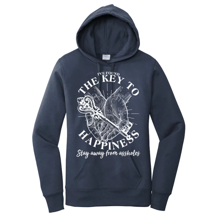 Funny Vintage The Key to Happiness Women's Pullover Hoodie