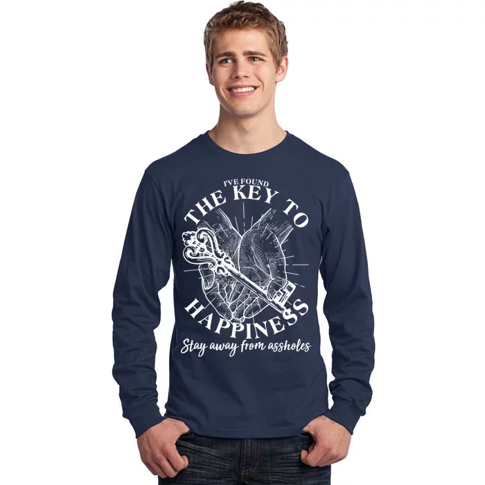 Funny Vintage The Key to Happiness Tall Long Sleeve T-Shirt