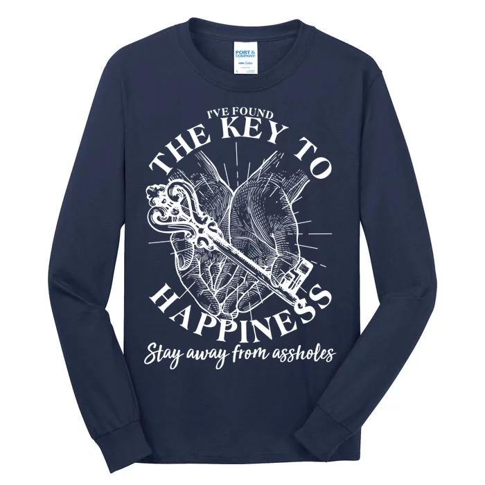 Funny Vintage The Key to Happiness Tall Long Sleeve T-Shirt