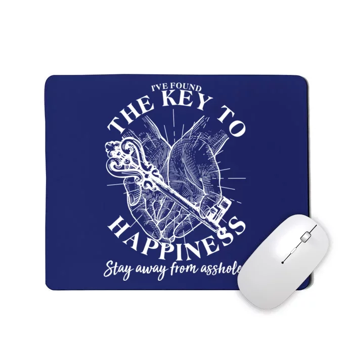 Funny Vintage The Key to Happiness Mousepad