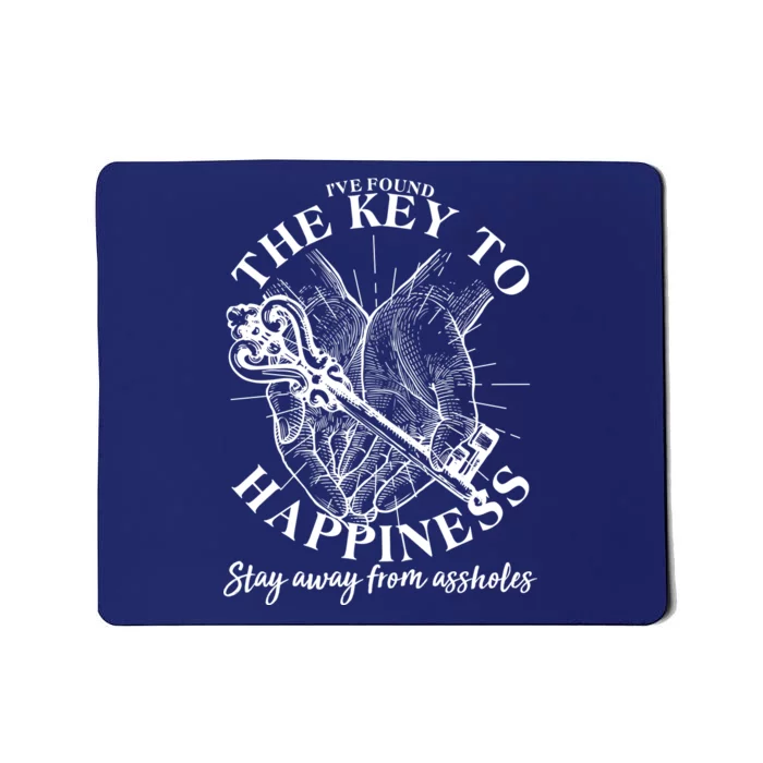 Funny Vintage The Key to Happiness Mousepad