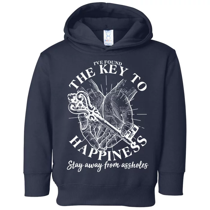 Funny Vintage The Key to Happiness Toddler Hoodie