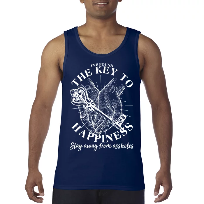 Funny Vintage The Key to Happiness Tank Top