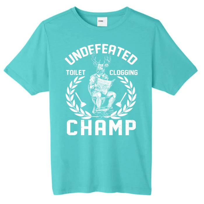 Funny Vintage Undefeated Toilet Clogging Champ ChromaSoft Performance T-Shirt