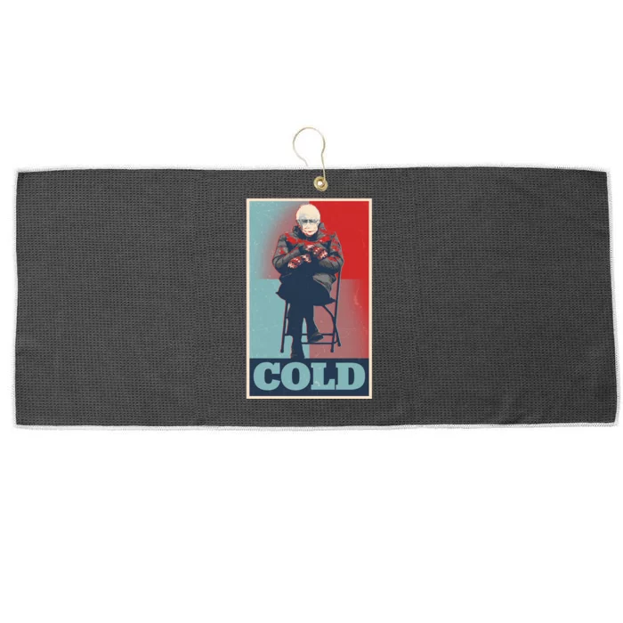 Funny Vintage Vote Cold Poster Bernie Sanders Mitten Meme Large Microfiber Waffle Golf Towel