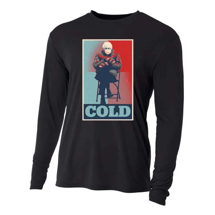 Funny Vintage Vote Cold Poster Bernie Sanders Mitten Meme Cooling Performance Long Sleeve Crew