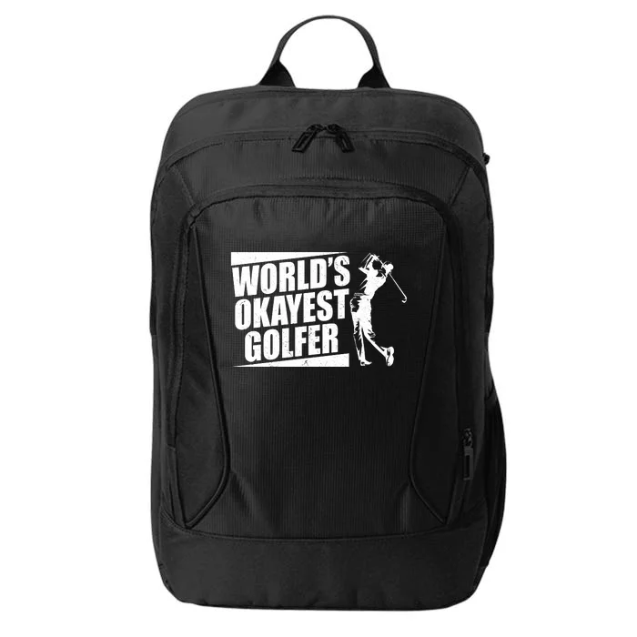 Funny Vintage World's Okayest Golfer City Backpack