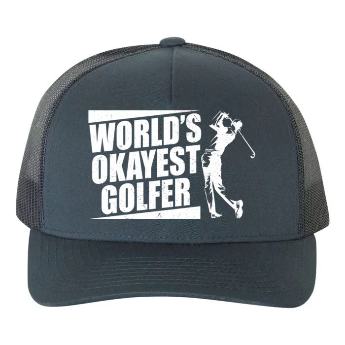 Funny Vintage World's Okayest Golfer Yupoong Adult 5-Panel Trucker Hat