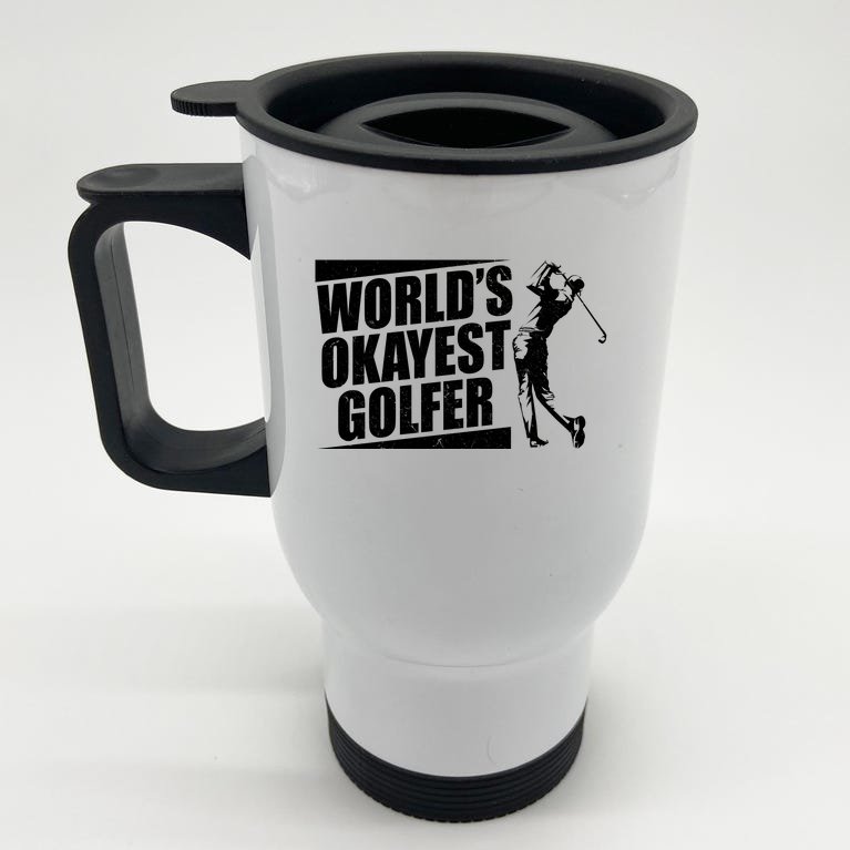 Funny Vintage World's Okayest Golfer Stainless Steel Travel Mug
