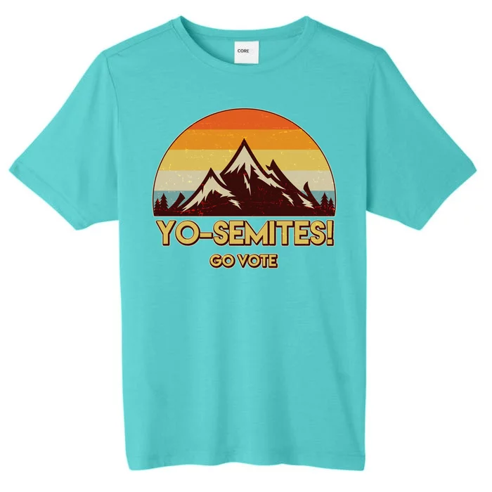 Funny Vintage Yo-Semites Go Vote Anti Trump ChromaSoft Performance T-Shirt