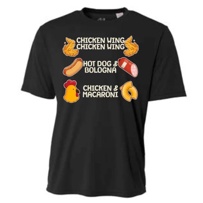 Funny Viral Chicken Wing Song Meme Cooling Performance Crew T-Shirt