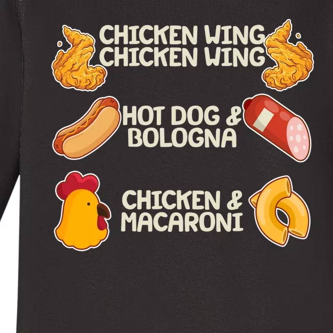 Funny Viral Chicken Wing Song Meme Baby Long Sleeve Bodysuit