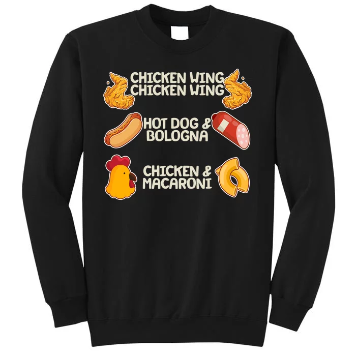 Funny Viral Chicken Wing Song Meme Tall Sweatshirt