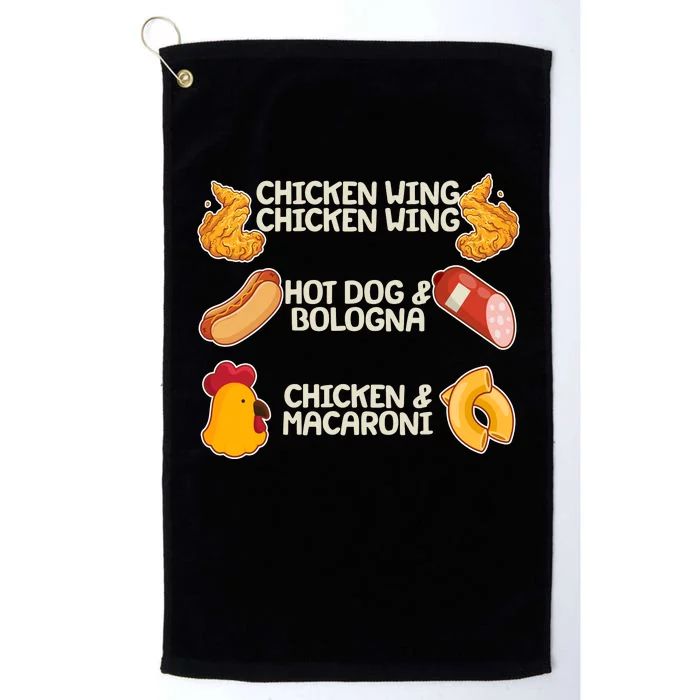 Funny Viral Chicken Wing Song Meme Platinum Collection Golf Towel