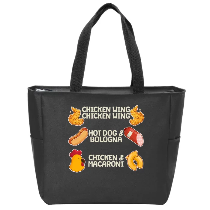 Funny Viral Chicken Wing Song Meme Zip Tote Bag