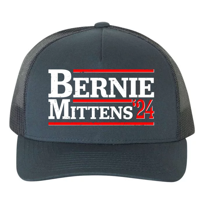 Funny Vote Bernie & Mittens 2024 Logo Yupoong Adult 5-Panel Trucker Hat