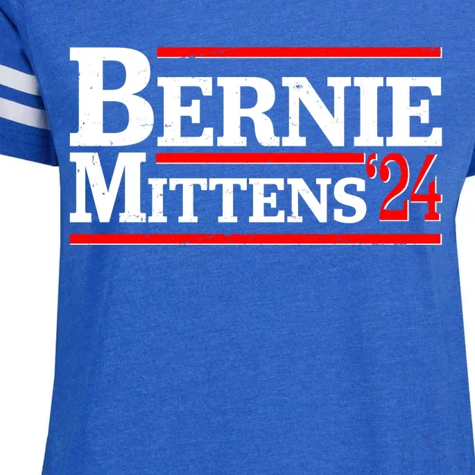 Funny Vote Bernie & Mittens 2024 Logo Enza Ladies Jersey Football T-Shirt