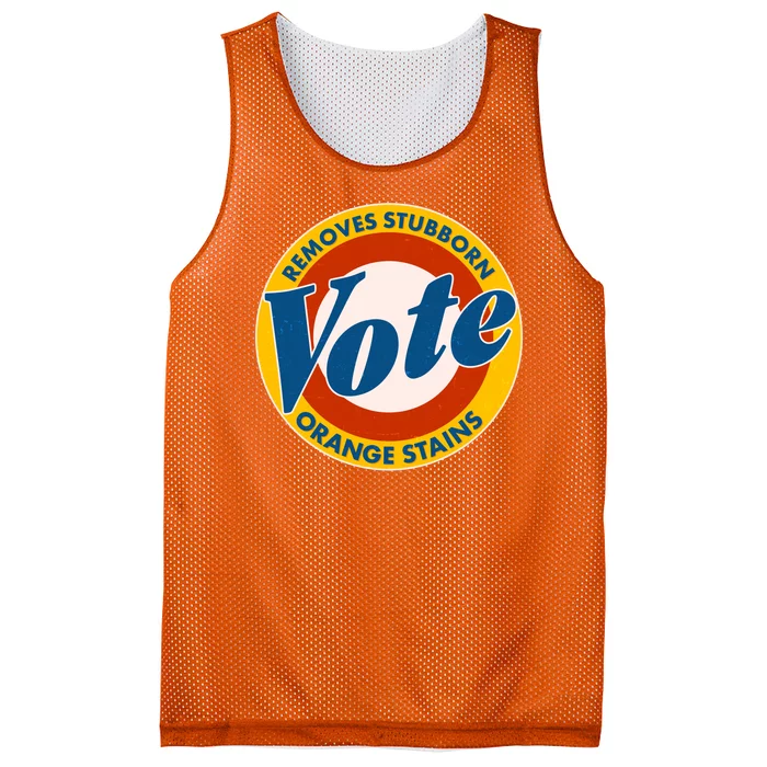 Funny VOTE Removes Stubborn Orange Stains Mesh Reversible Basketball Jersey Tank