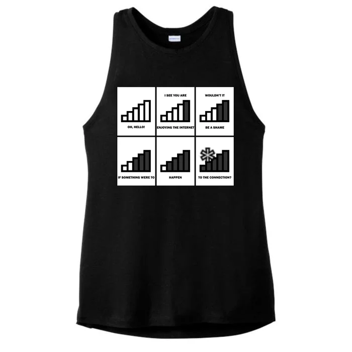 Funny WiFi Ladies Tri-Blend Wicking Tank