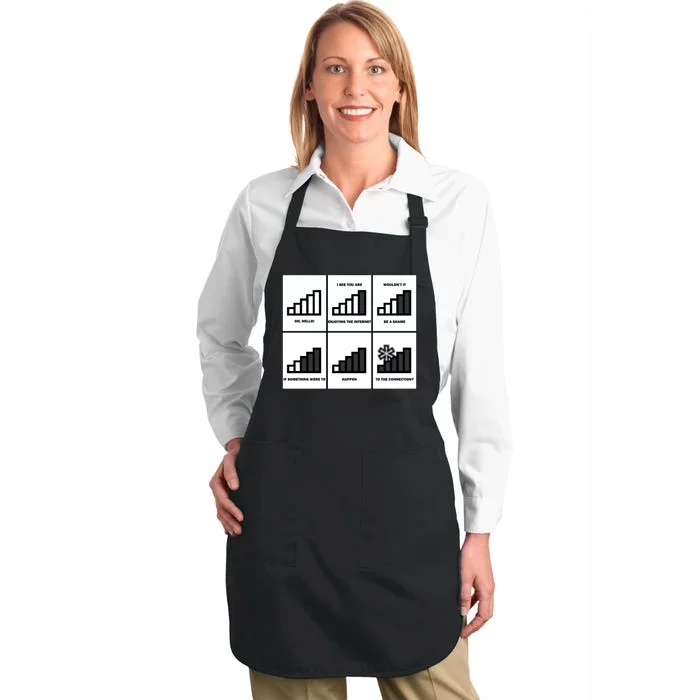 Funny WiFi Full-Length Apron With Pocket