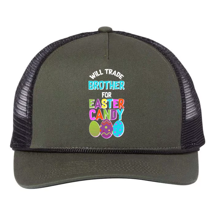 Funny Will Trade Brother For Easter Candy Retro Rope Trucker Hat Cap