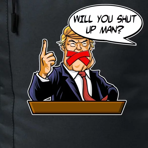 Funny Will You Shut Up Man Biden vs Trump Debate Comic Daily Commute Backpack