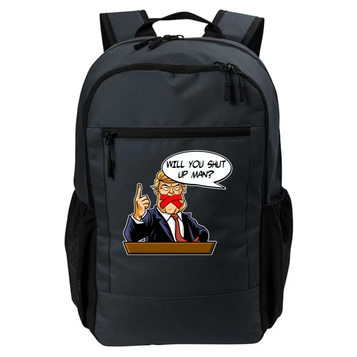 Funny Will You Shut Up Man Biden vs Trump Debate Comic Daily Commute Backpack