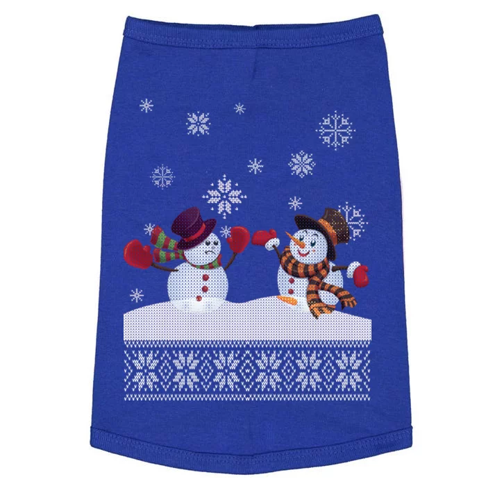 Funny Winter Snowman Ugly Christmas Doggie Tank