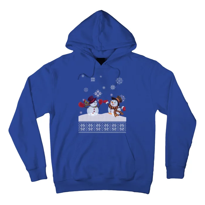 Funny Winter Snowman Ugly Christmas Hoodie