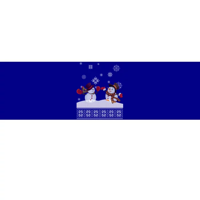 Funny Winter Snowman Ugly Christmas Bumper Sticker