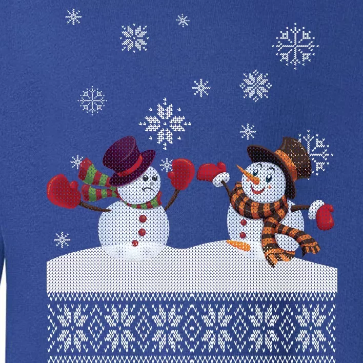 Funny Winter Snowman Ugly Christmas Toddler Sweatshirt