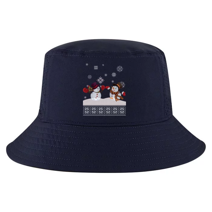 Funny Winter Snowman Ugly Christmas Cool Comfort Performance Bucket Hat